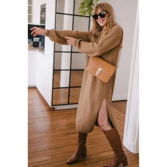 Saaj AMÉLIE Dress in Camel - Picture 3 of 7